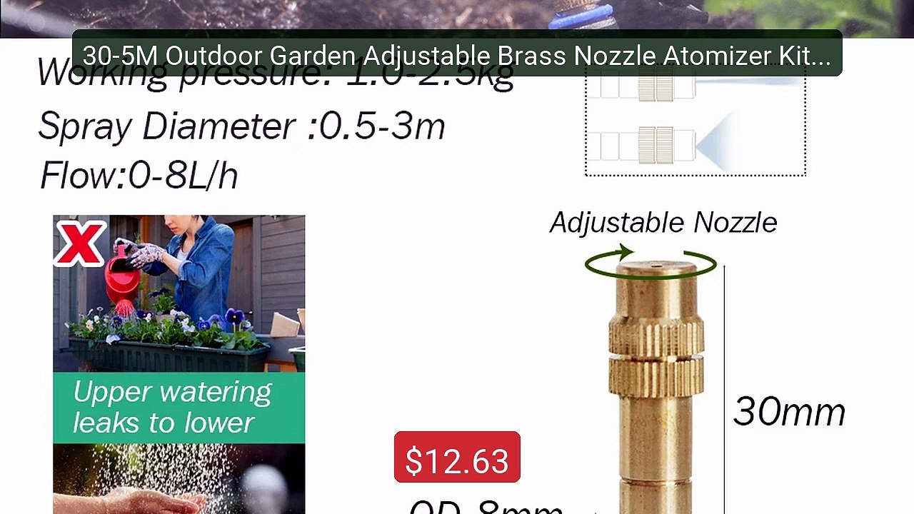 30-5M Outdoor Garden Adjustable Brass Nozzle Atomizer Kit 5/8m... -- Hot Deal 2026 | Limited Offer!