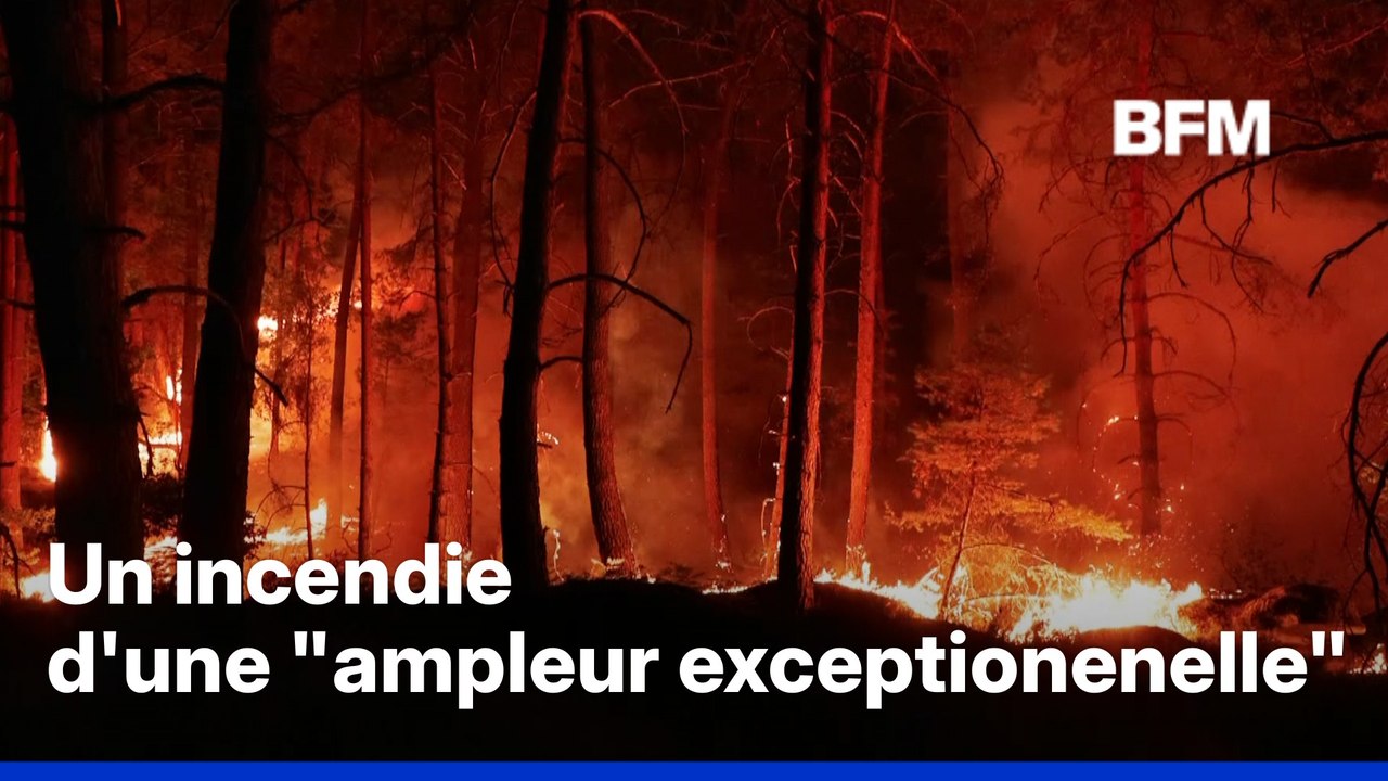 Les images impressionnantes de l'incendie dans...