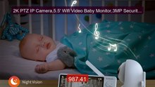 2K PTZ IP Camera,5.5' Wifi Video Baby Monitor,3MP Security Su... -- Amazing Value 2026 | Must Have!