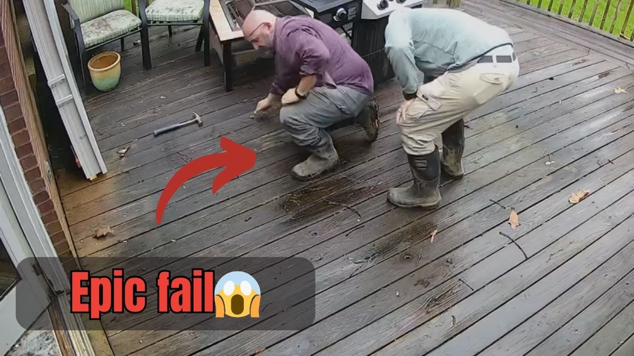 Man Falls Outside While His Son Watches Without Reacting