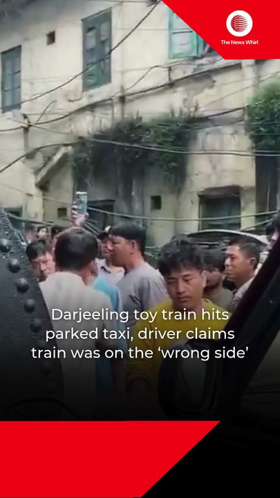 Darjeeling toy train hits parked taxi