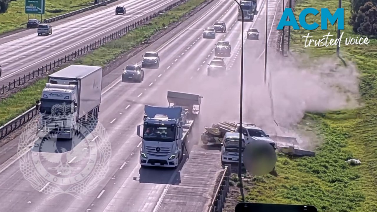 Pedestrians miraculous survival after 15 tonne concrete segments fall onto roadway