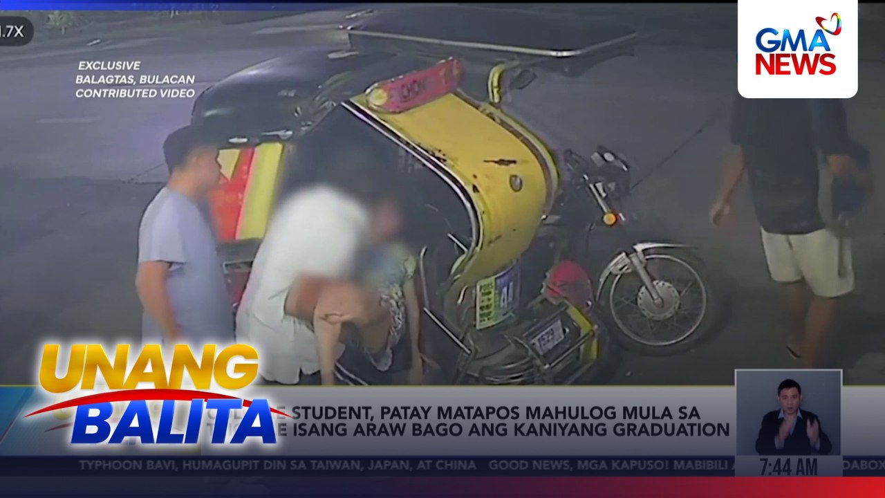 College student, patay matapos mahulog mula sa tricycle isang araw bago ang kaniyang graduation | Unang Balita