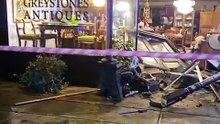 Greystones Antiques building in Myrtleford hit by a car.