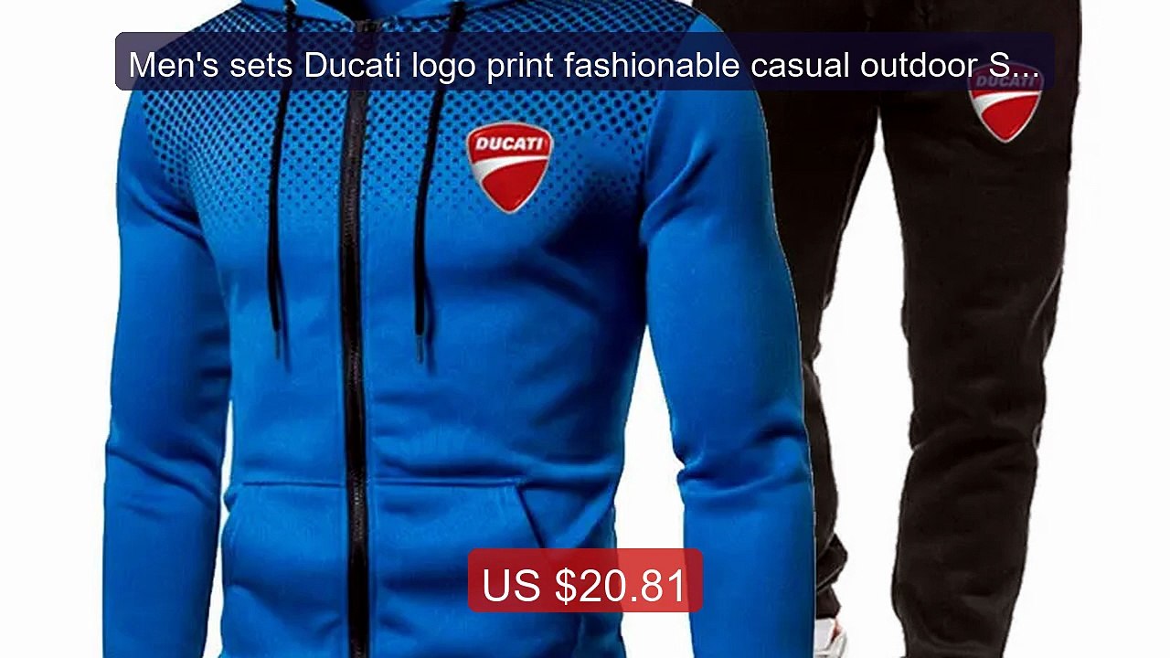 Men's sets Ducati logo print fashionable casual outdoor Spring zipp... -- Top Rated 2026 | Buy Now!