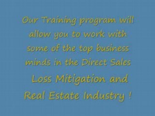 FORECLOSURE/LOSS MITIGATION TRAINING (Business Opportunity)