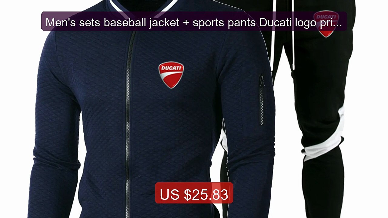 Men's sets baseball jacket + sports pants Ducati logo printed casua... -- Top Rated 2026 | Buy Now!