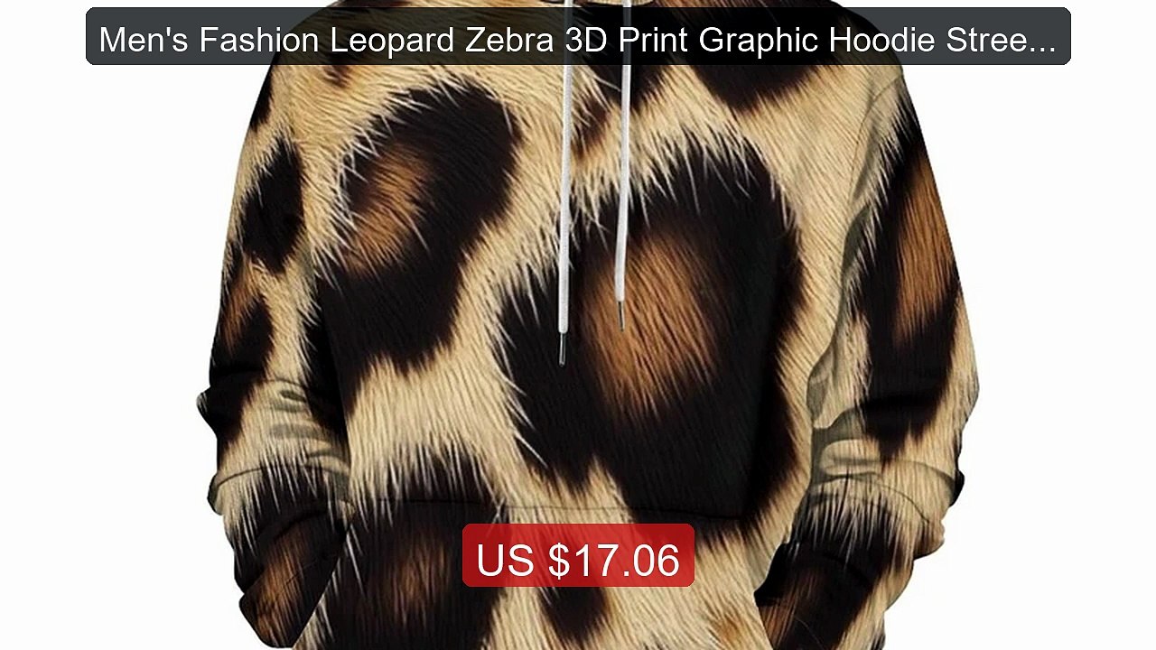 Men's Fashion Leopard Zebra 3D Print Graphic Hoodie Streetwear Long... -- Top Rated 2026 | Buy Now!