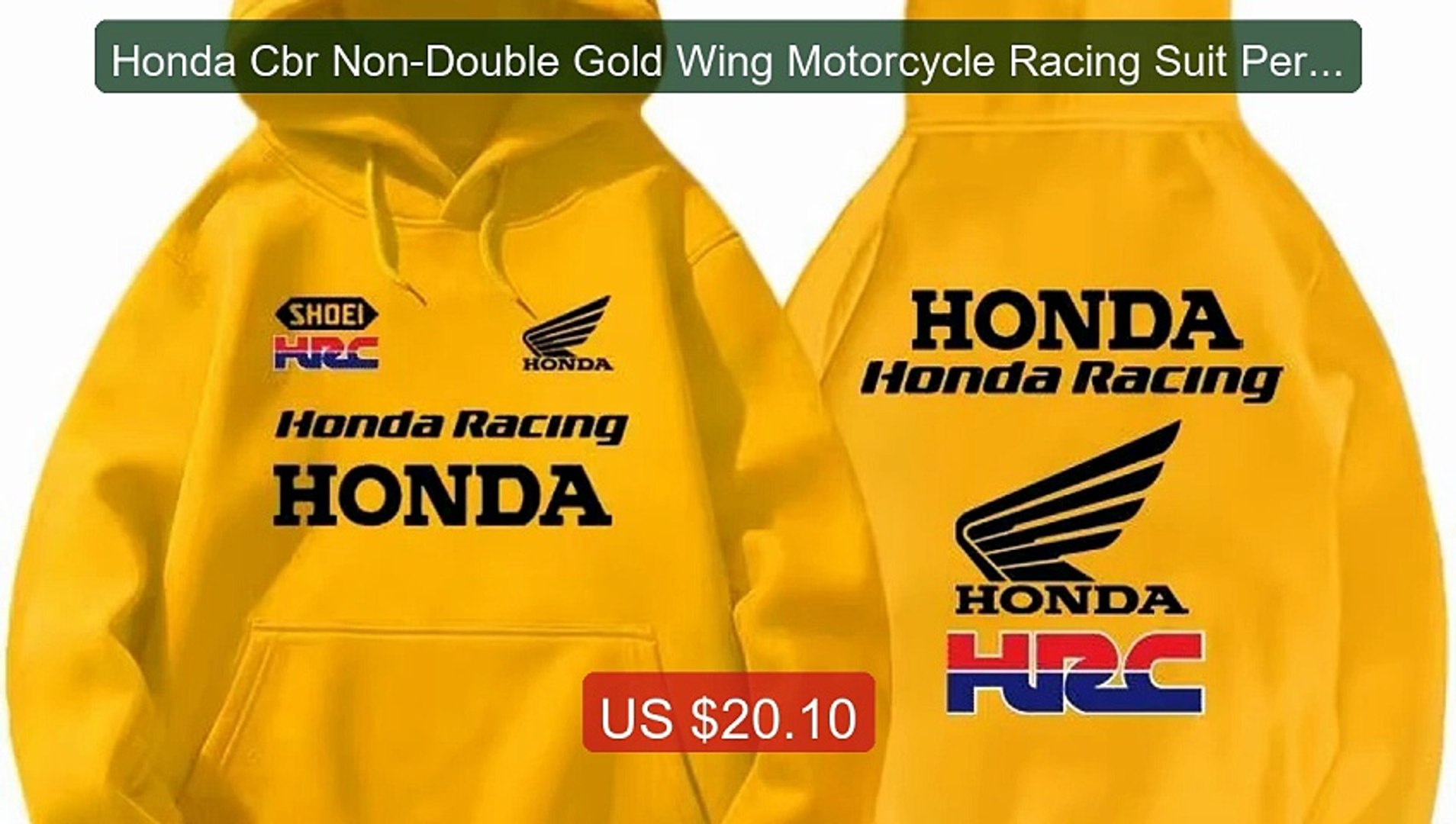 HONDA ウィングロゴ フーデッドジャケット Honda Yellow Wing Logo Pullover Hoodie – Official Licensed Cotton