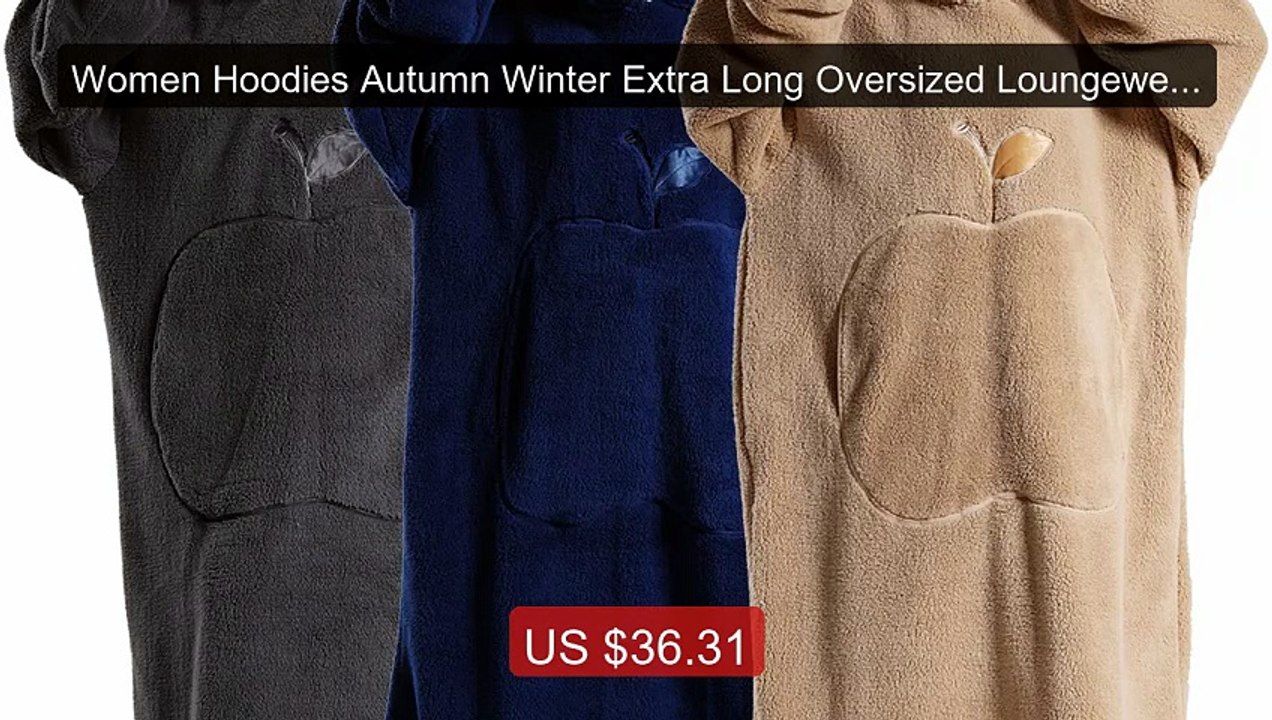 Women Hoodies Autumn Winter Extra Long Oversized Loungewear Cl... -- Hot Deal 2026 | Limited Offer!
