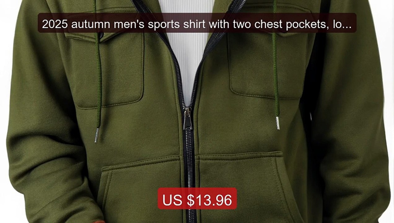 2025 autumn men's sports shirt with two chest pockets, long... -- Top Pick 2026 | Unbeatable Price!