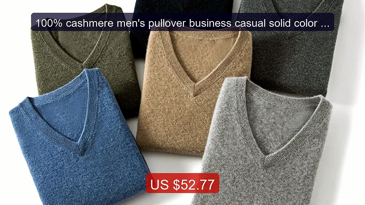 100% cashmere men's pullover business casual solid color knitt... -- Hot Deal 2026 | Limited Offer!