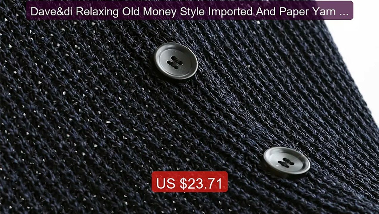 Dave&di Relaxing Old Money Style Imported And Paper Yarn V-neck Kni... -- Top Rated 2026 | Buy Now!