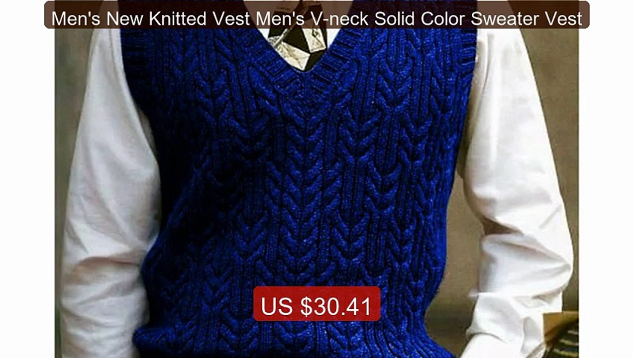 Men's New Knitted Vest Men's V-neck Solid Color Sweater Vest -- Best Deal 2026 | Shop Now!