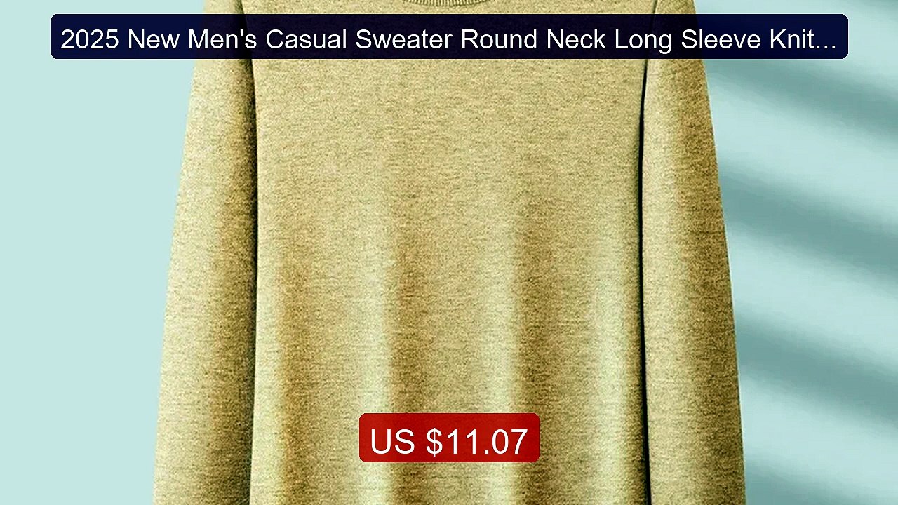 2025 New Men's Casual Sweater Round Neck Long Sleeve Knitted S... -- Best Buy 2026 | Great Quality!