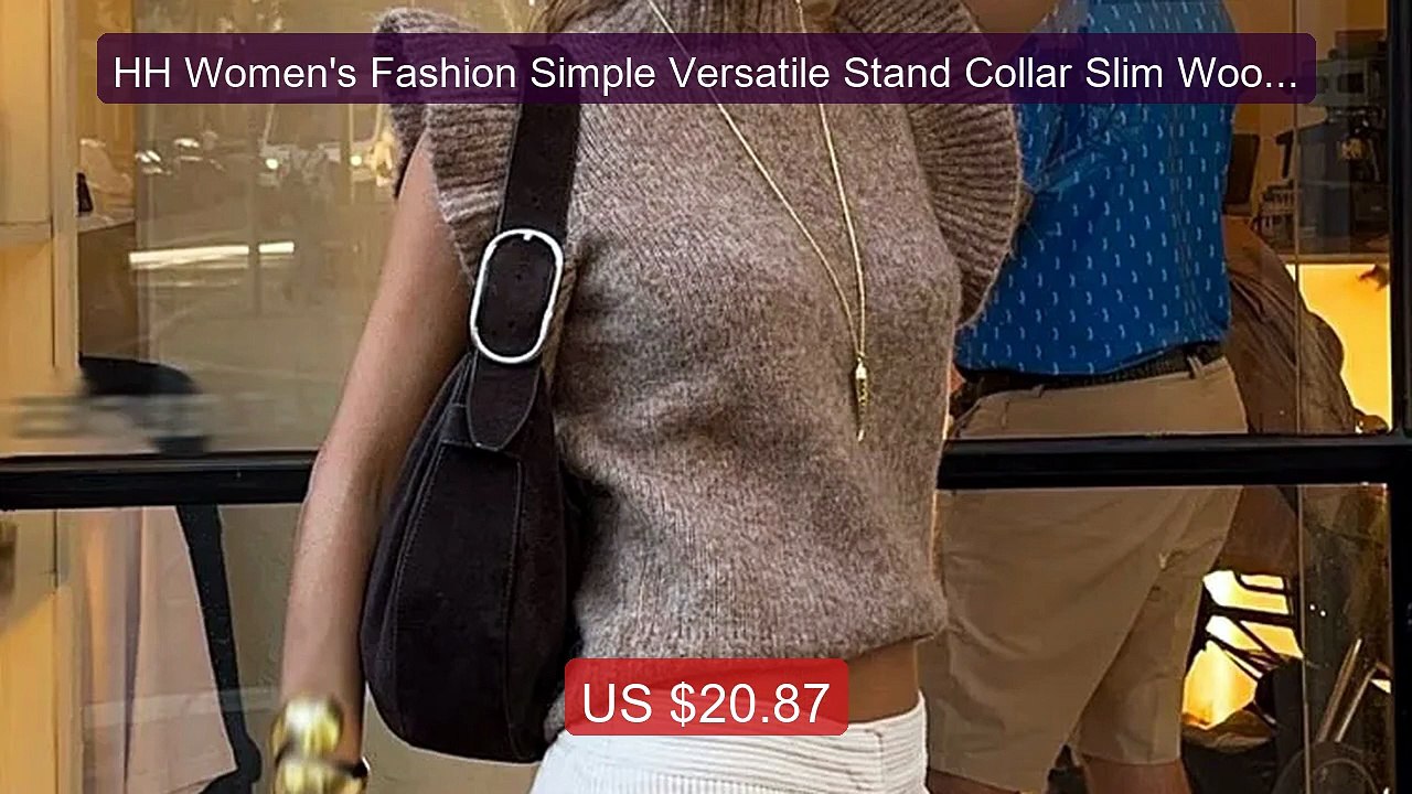 HH Women's Fashion Simple Versatile Stand Collar Slim Wool ... -- Top Pick 2026 | Unbeatable Price!