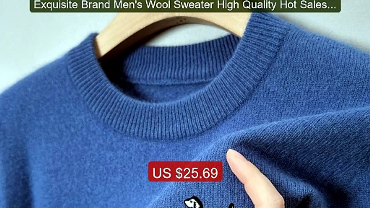 Exquisite Brand Men's Wool Sweater High Quality Hot Sales Dog... -- Amazing Value 2026 | Must Have!