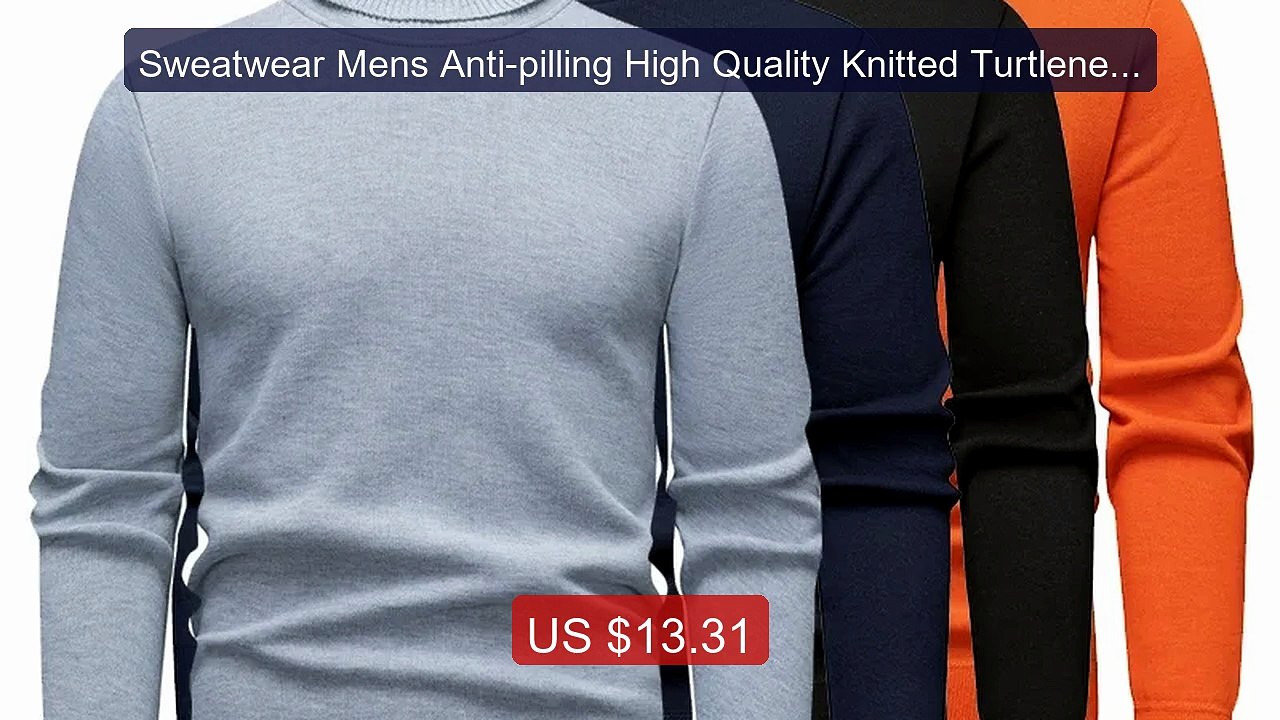 Sweatwear Mens Anti-pilling High Quality Knitted Turtleneck Sw... -- Best Buy 2026 | Great Quality!
