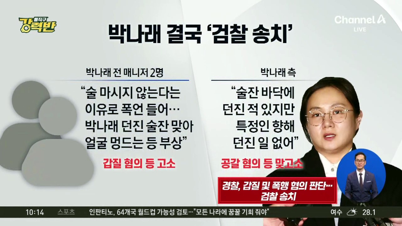 [돌직구 강력반]‘매니저 갑질 의혹’ 박나래, 결국 검찰 송치