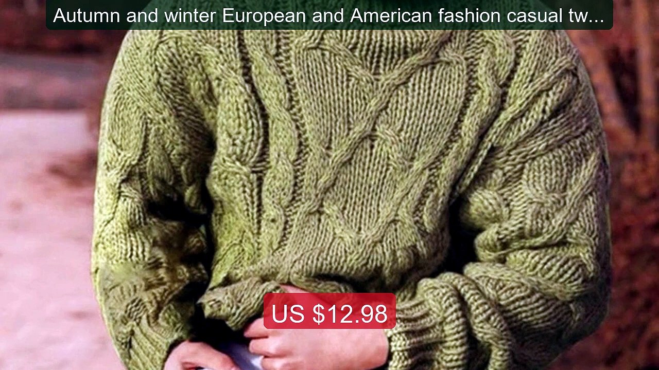 Autumn and winter European and American fashion casual twisted flo... -- Best Deal 2026 | Shop Now!