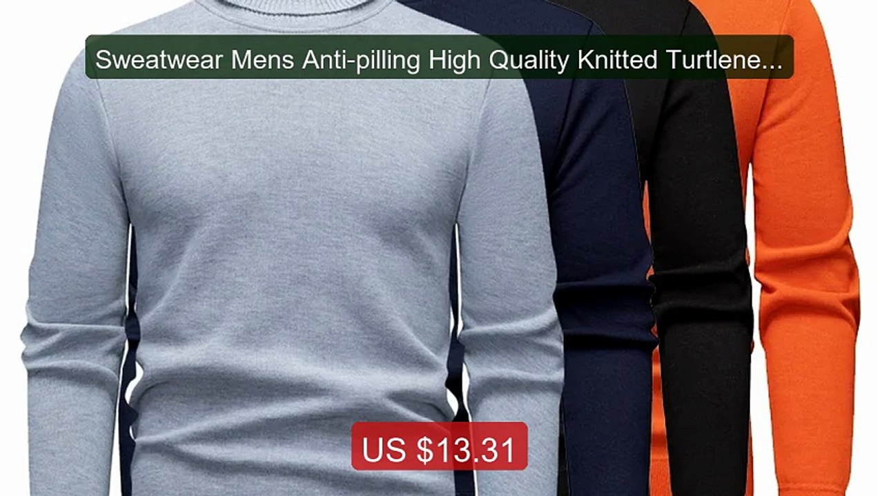 Sweatwear Mens Anti-pilling High Quality Knitted Turtleneck Sw... -- Hot Deal 2026 | Limited Offer!