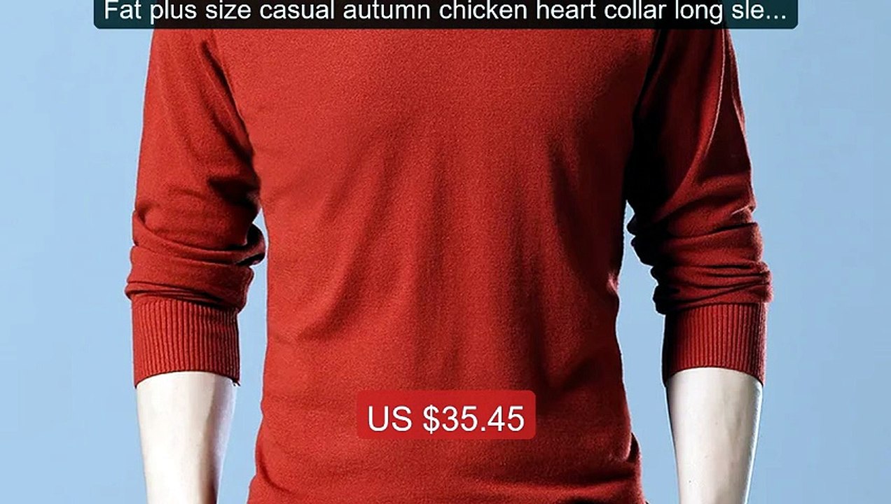Fat plus size casual autumn chicken heart collar long sleeved... -- Amazing Value 2026 | Must Have!