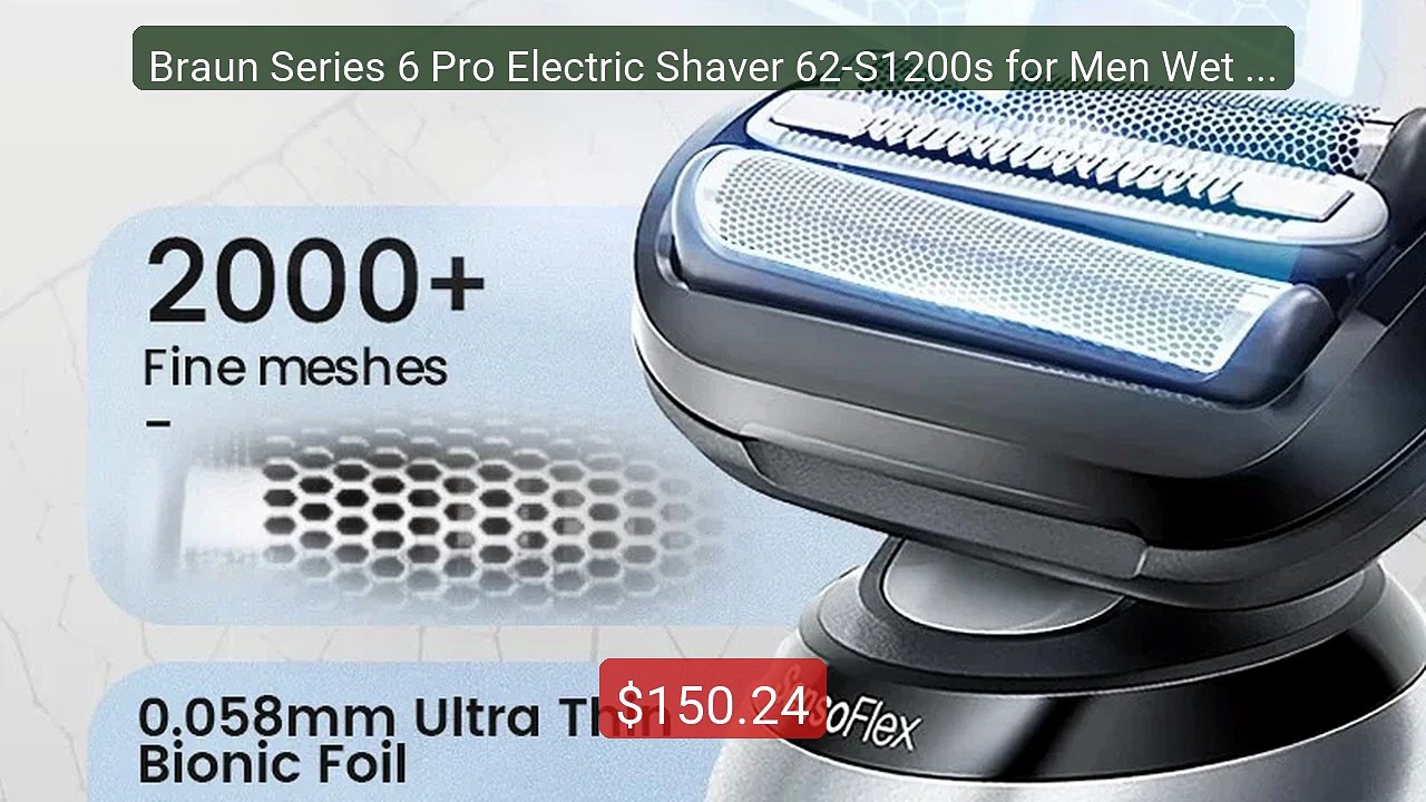 Braun Series 6 Pro Electric Shaver 62-S1200s for Men Wet and D... -- Best Buy 2026 | Great Quality!