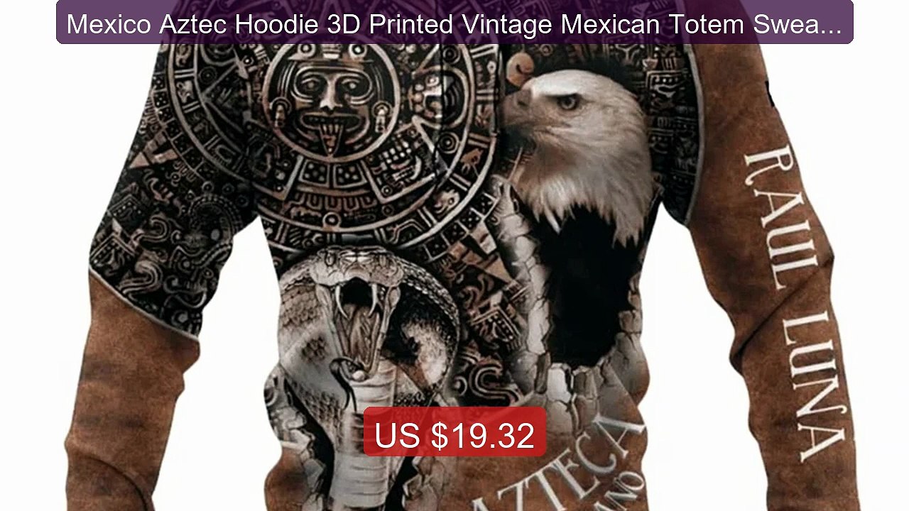 Mexico Aztec Hoodie 3D Printed Vintage Mexican Totem Sweatshirt Me... -- Best Deal 2026 | Shop Now!
