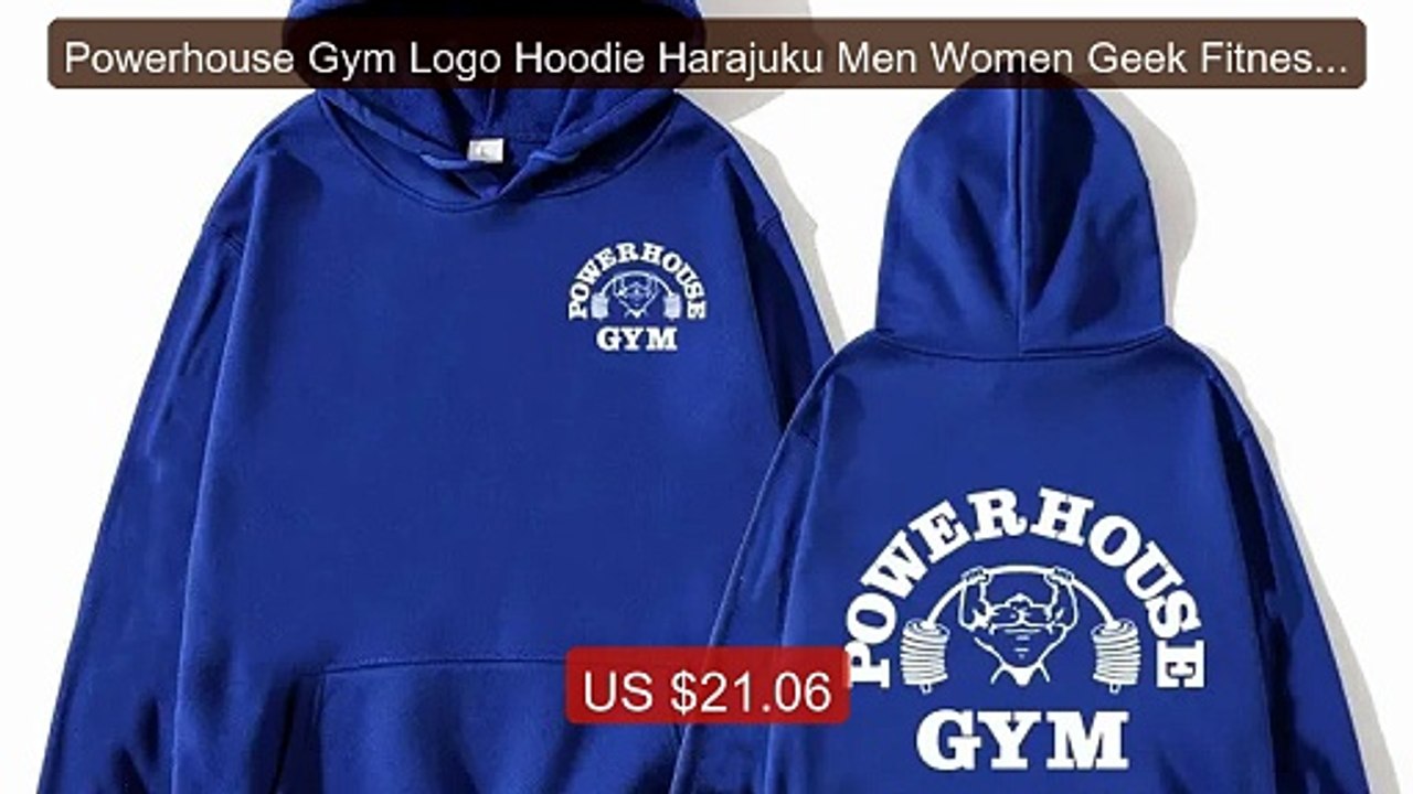 Powerhouse Gym Logo Hoodie Harajuku Men Women Geek Fitness Hoodies ... -- Top Rated 2026 | Buy Now!