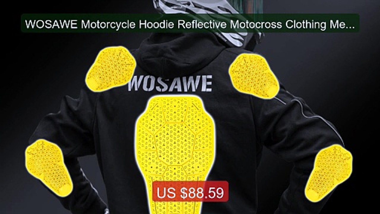 WOSAWE Motorcycle Hoodie Reflective Motocross Clothing Men ... -- Top Pick 2026 | Unbeatable Price!