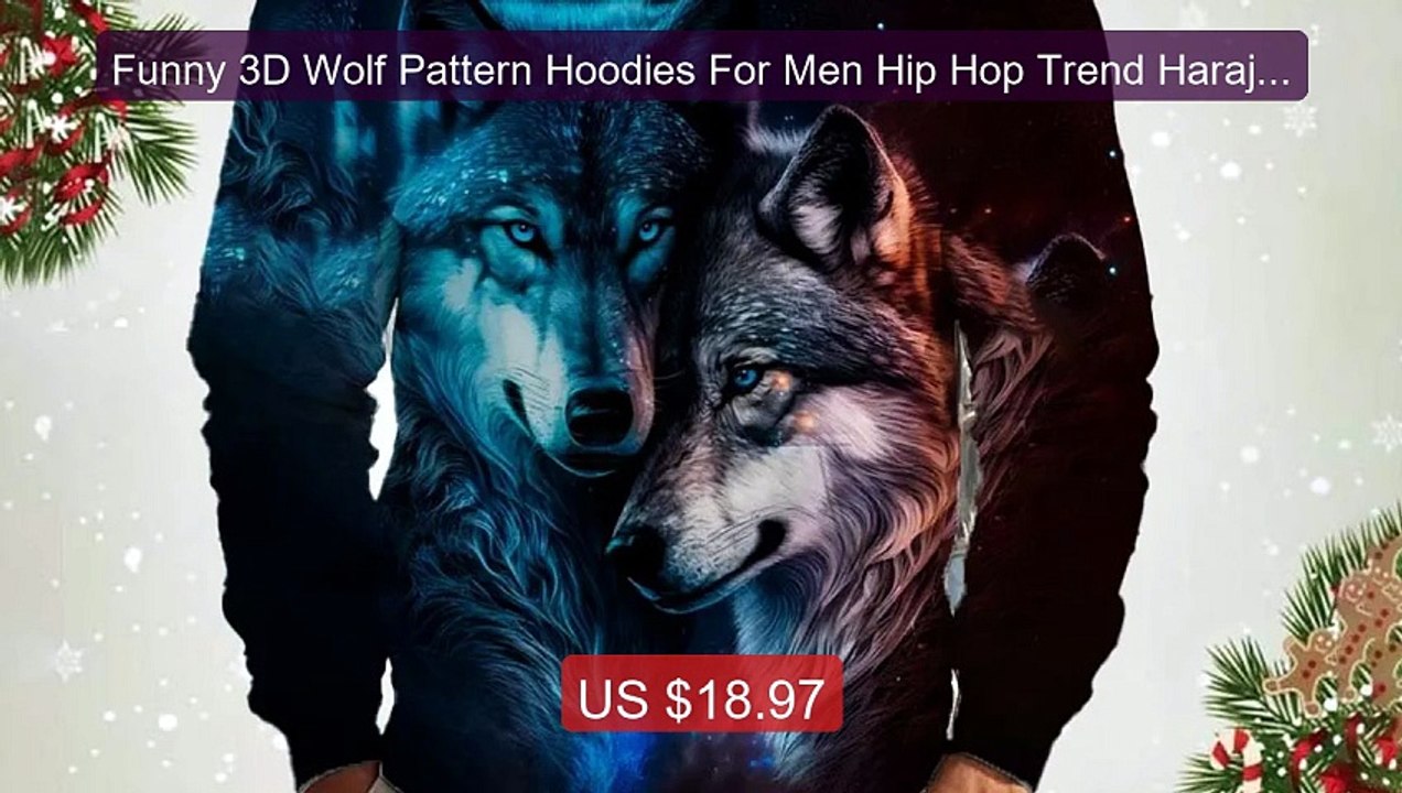 Funny 3D Wolf Pattern Hoodies For Men Hip Hop Trend Harajuk... -- Top Pick 2026 | Unbeatable Price!