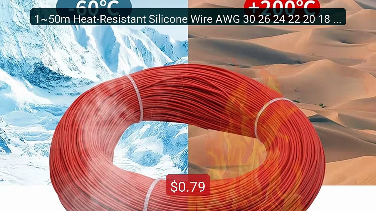1~50m Heat-Resistant Silicone Wire AWG 30 26 24 22 20 18 16 14... -- Best Buy 2026 | Great Quality!