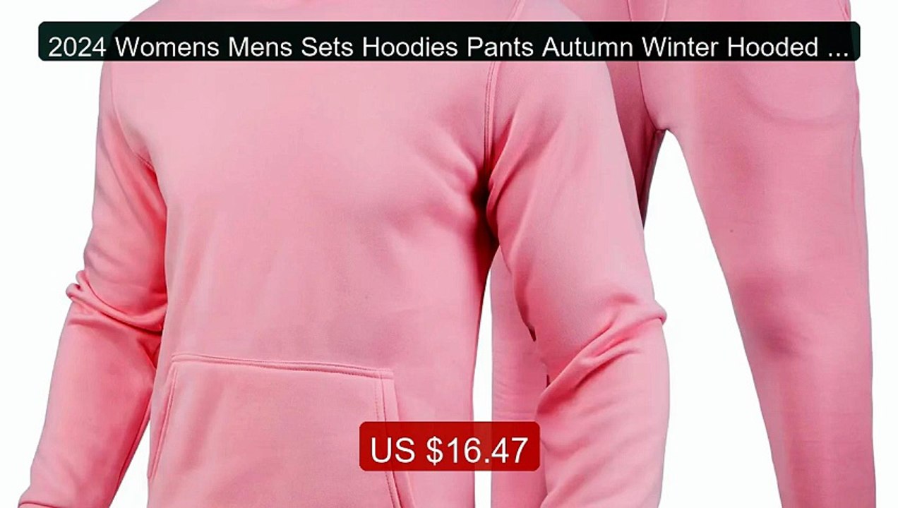 2024 Womens Mens Sets Hoodies Pants Autumn Winter Hooded Sweatshir... -- Best Deal 2026 | Shop Now!
