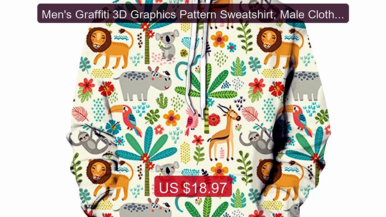 Men's Graffiti 3D Graphics Pattern Sweatshirt, Male Clothes, Hoodi... -- Best Deal 2026 | Shop Now!