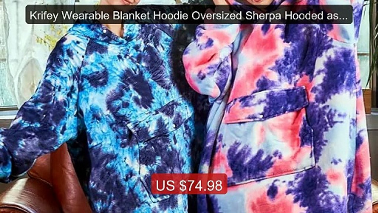 Krifey Wearable Blanket Hoodie Oversized Sherpa Hooded as B... -- Top Pick 2026 | Unbeatable Price!
