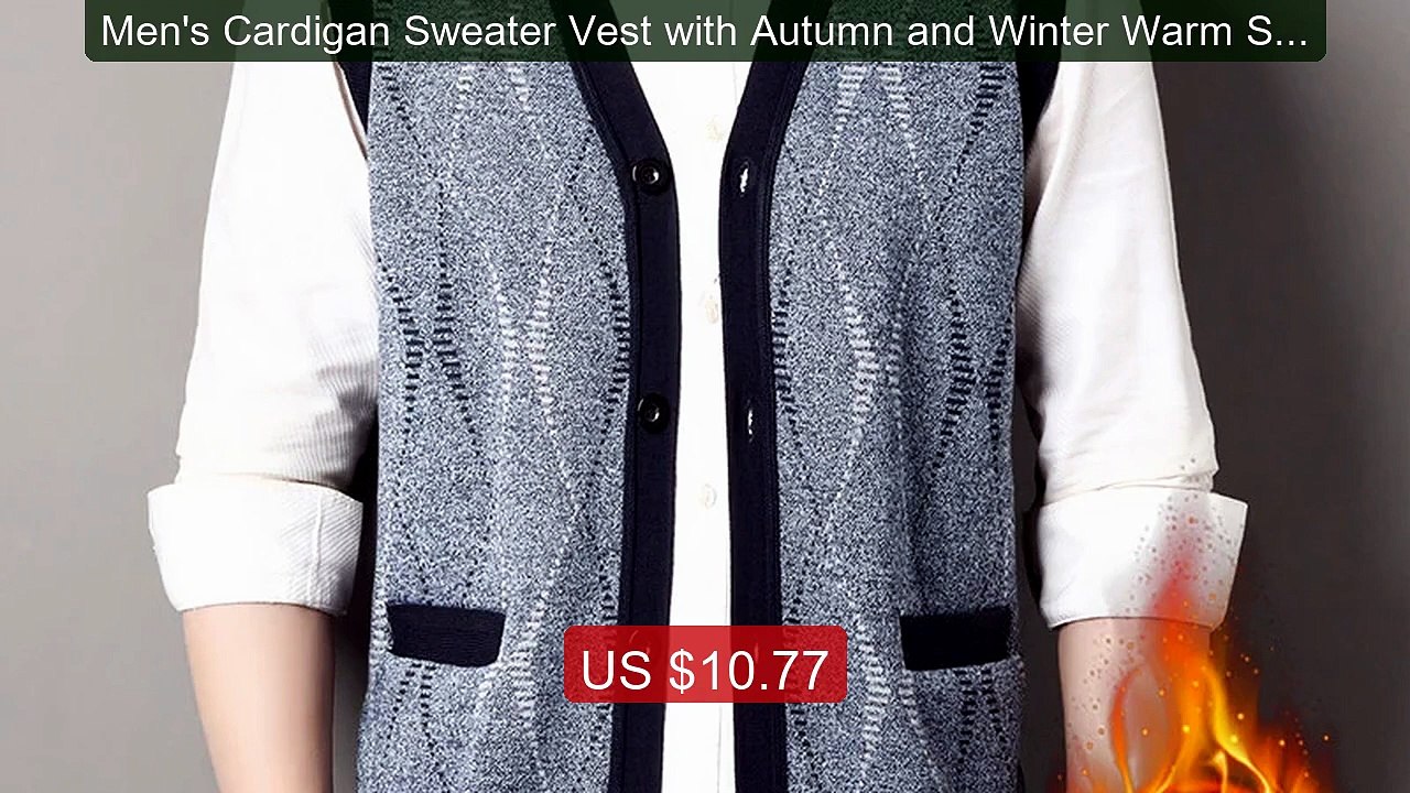 Men's Cardigan Sweater Vest with Autumn and Winter Warm Slim ... -- Amazing Value 2026 | Must Have!