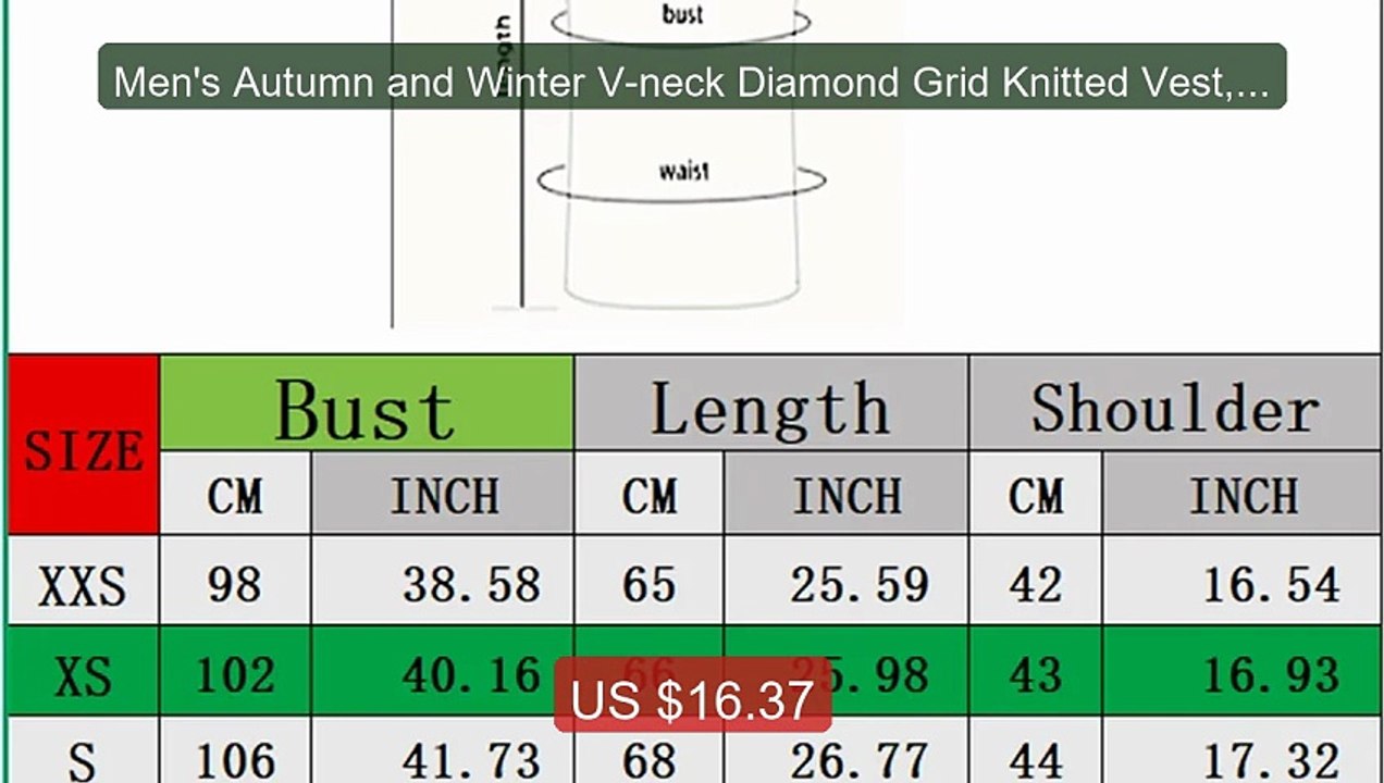 Men's Autumn and Winter V-neck Diamond Grid Knitted Vest, Business ... -- Top Rated 2026 | Buy Now!