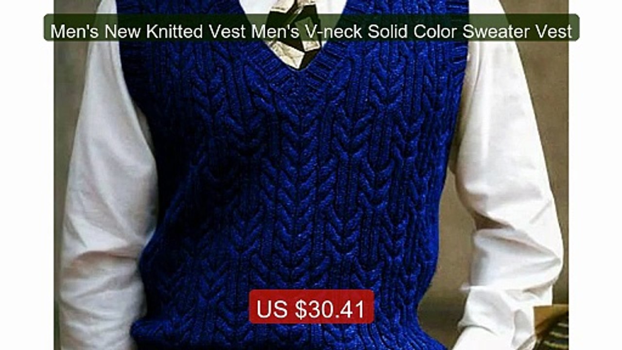 Men's New Knitted Vest Men's V-neck Solid Color Sweater Vest -- Best Deal 2026 | Shop Now!