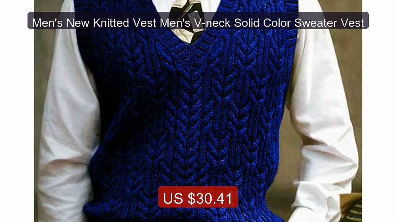 Men's New Knitted Vest Men's V-neck Solid Color Sweater Vest -- Amazing Value 2026 | Must Have!