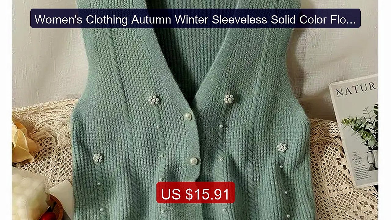 Women's Clothing Autumn Winter Sleeveless Solid Color Flower Sweat... -- Best Deal 2026 | Shop Now!