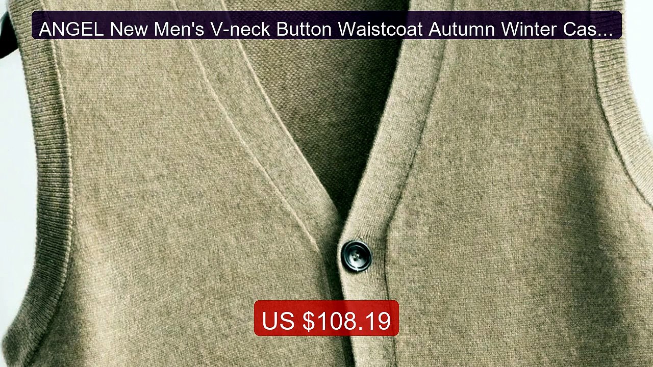 ANGEL New Men's V-neck Button Waistcoat Autumn Winter Cashmere Sle... -- Best Deal 2026 | Shop Now!