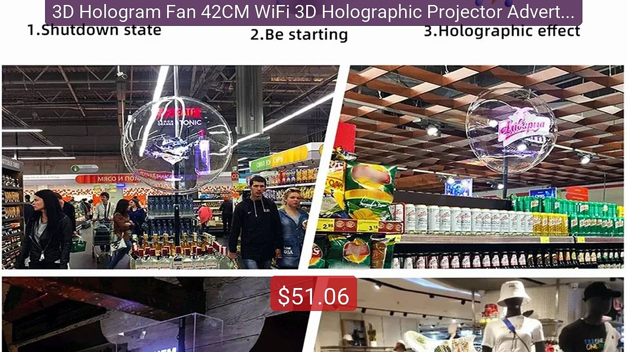 3D Hologram Fan 42CM WiFi 3D Holographic Projec...