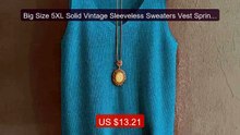 Big Size 5XL Solid Vintage Sleeveless Sweaters Vest Spring Au... -- Amazing Value 2026 | Must Have!