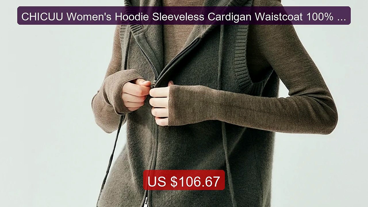 CHICUU Women's Hoodie Sleeveless Cardigan Waistcoat 100% Cashmere ... -- Best Deal 2026 | Shop Now!