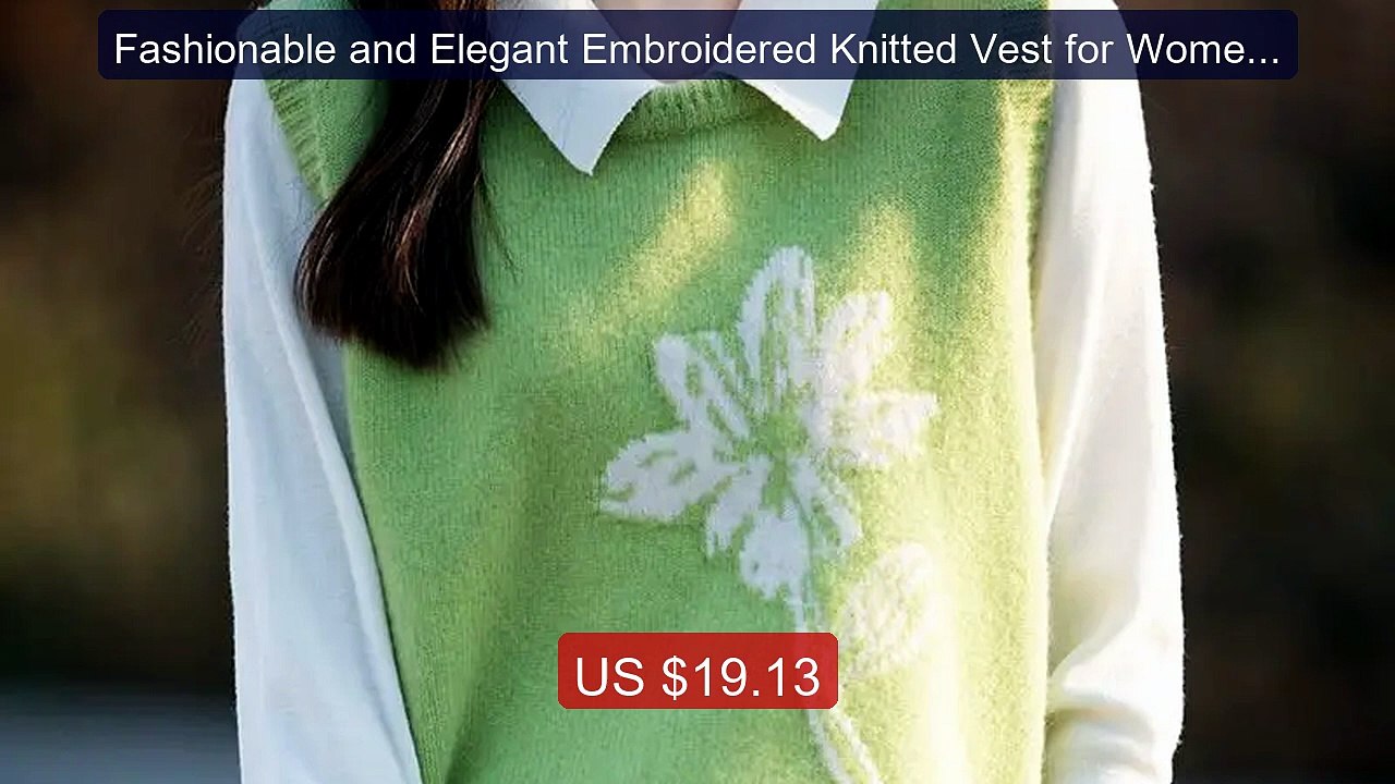 Fashionable and Elegant Embroidered Knitted Vest for Women in ... -- Hot Deal 2026 | Limited Offer!