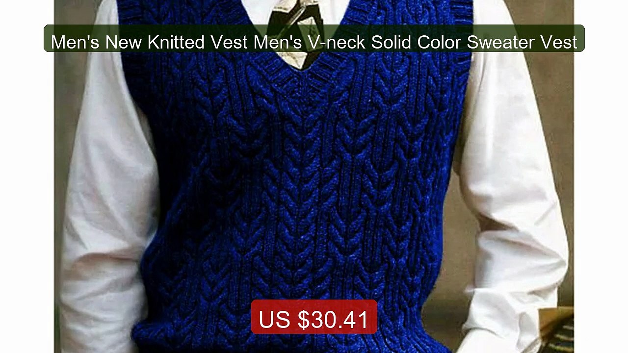 Men's New Knitted Vest Men's V-neck Solid Color Sweater Vest -- Best Deal 2026 | Shop Now!