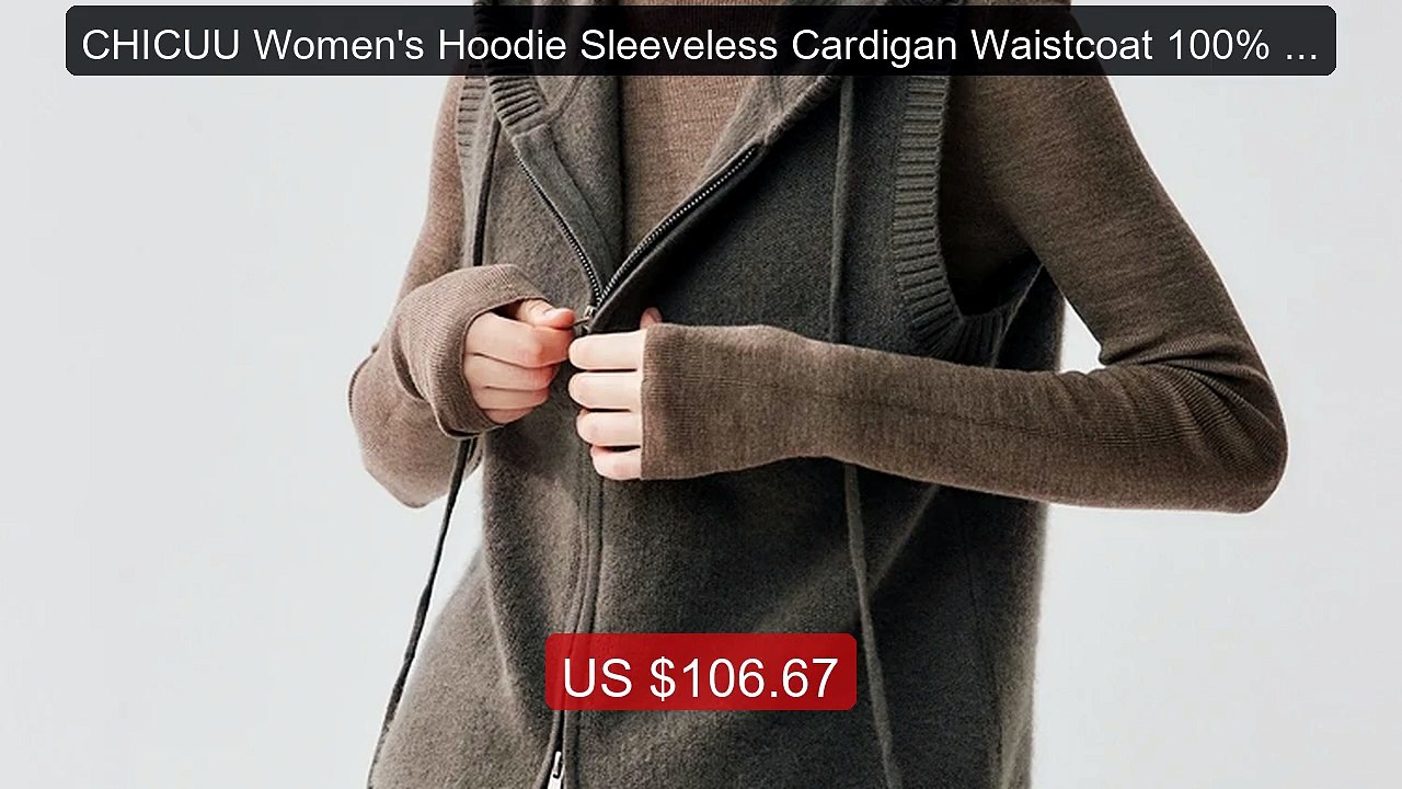 CHICUU Women's Hoodie Sleeveless Cardigan Waistcoat 100% Ca... -- Top Pick 2026 | Unbeatable Price!