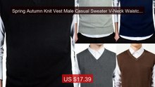 Spring Autumn Knit Vest Male Casual Sweater V-Neck Waistcoa... -- Top Pick 2026 | Unbeatable Price!