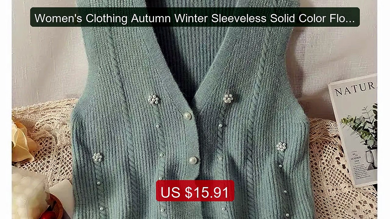 Women's Clothing Autumn Winter Sleeveless Solid Color Flowe... -- Top Pick 2026 | Unbeatable Price!