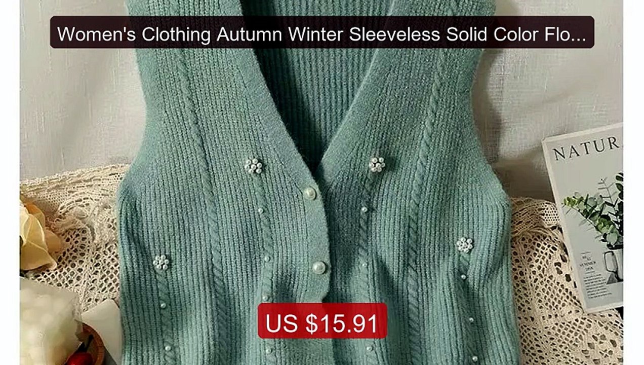 Women's Clothing Autumn Winter Sleeveless Solid Color Flower S... -- Best Buy 2026 | Great Quality!